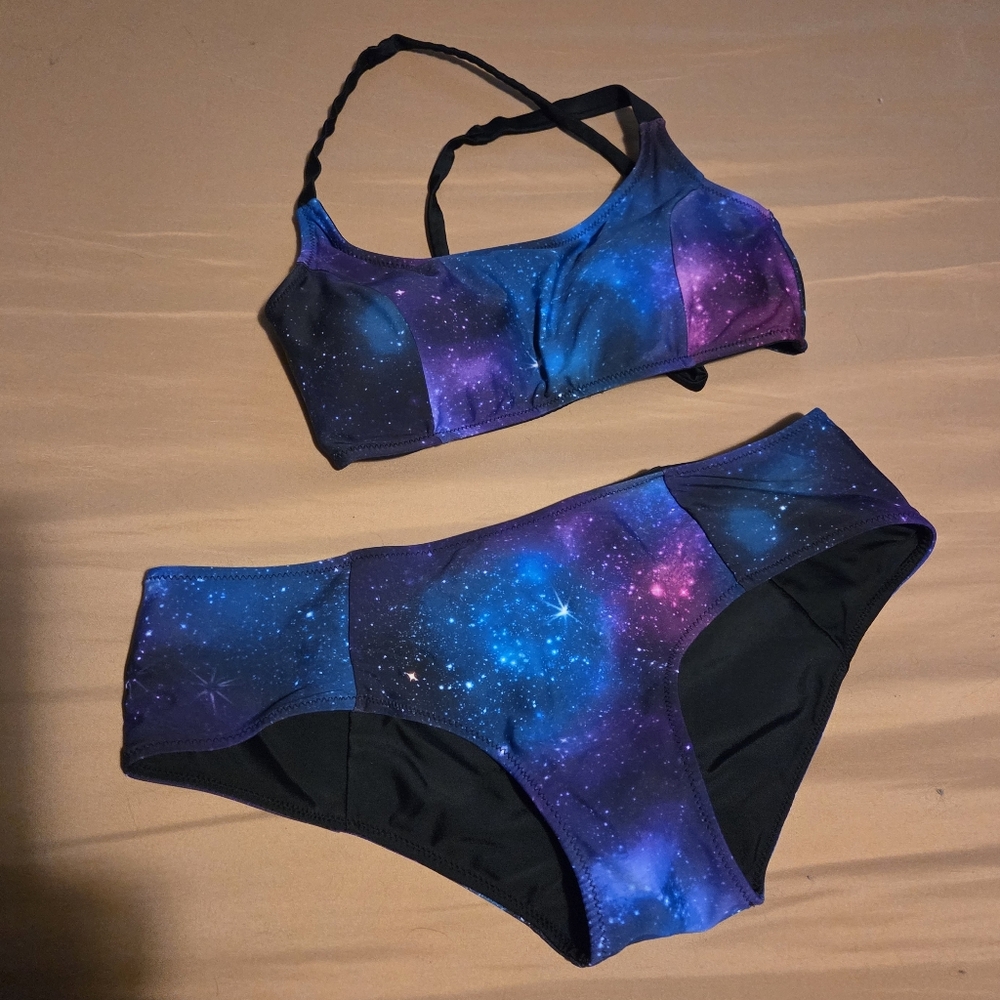 Galaxy Print Bikini Set